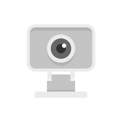 Poster - Web camera icon flat isolated vector