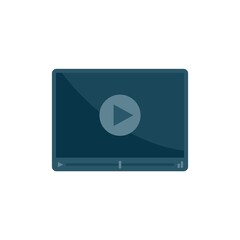 Sticker - Video player icon flat isolated vector