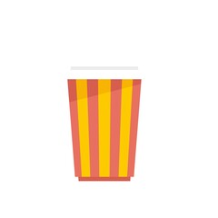 Poster - Cinema soda drink cup icon flat isolated vector