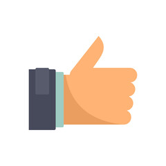 Poster - Pr thumb up icon flat isolated vector