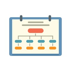 Poster - Product manager plan icon flat isolated vector