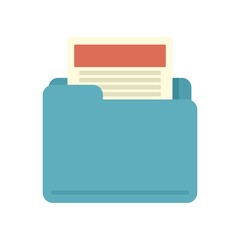 Poster - Product manager file folder icon flat isolated vector