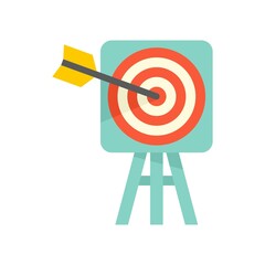 Poster - product manager business target icon flat isolated vector