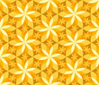 geometric vanilla flower seamless pattern.