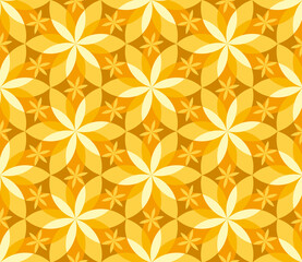 Wall Mural - geometric vanilla flower seamless pattern.