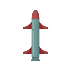 Poster - missile rocket icon flat isolated vector