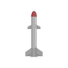 Poster - Missile urban icon flat isolated vector