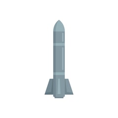 Wall Mural - Missile nuke icon flat isolated vector