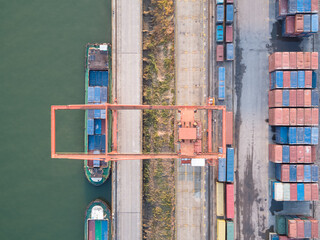 Wall Mural - container terminal