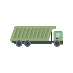 Poster - tipper hopper icon flat isolated vector