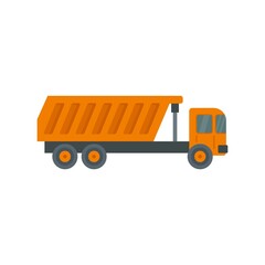 Poster - tipper building icon flat isolated vector