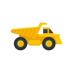 Poster - Tipper cargo icon flat isolated vector