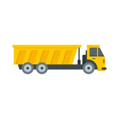 Poster - tipper diesel icon flat isolated vector