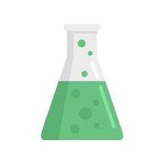 Poster - biohazard potion flask icon flat isolated vector