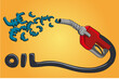 Zapfhahn. Zapfsäule die teuere Benzin- und Diesel-Preise symbolisiert, Vektor-Illustration mit ZApfpistole und Euro-Zeichen