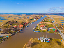 Aerial View Of Minija Or Minge Unique Fishermen Village In Lithuania