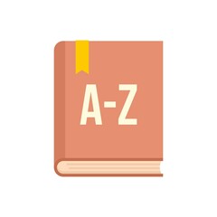 Poster - Foreign language dex book icon flat isolated vector