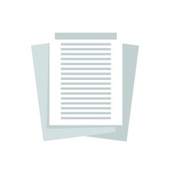 Poster - investigator documents icon flat isolated vector