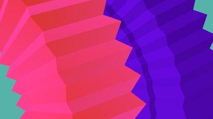 Poster - An abstract pattern of primitive shapes. Minimalism. Rendering an image.