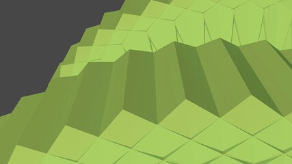 Poster - An abstract pattern of primitive shapes. Minimalism. Rendering an image.