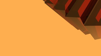 Poster - An abstract pattern of primitive shapes. Minimalism. Rendering an image.