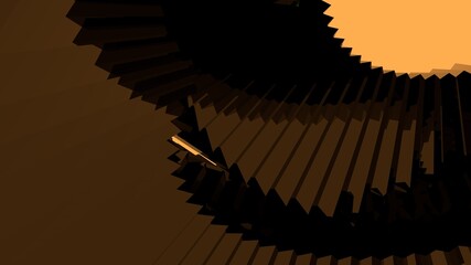 Poster - An abstract pattern of primitive shapes. Minimalism. Rendering an image.
