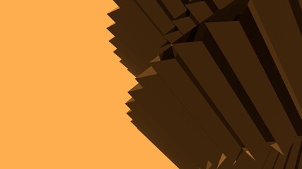 Poster - An abstract pattern of primitive shapes. Minimalism. Rendering an image.