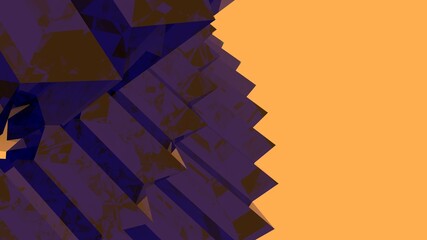 Poster - An abstract pattern of primitive shapes. Minimalism. Rendering an image.