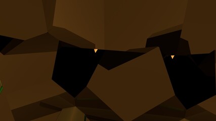 Poster - An abstract pattern of primitive shapes. Minimalism. Rendering an image.