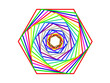 Figura geometryczna powstała w wyniku przekształceń geometrycznych sześciokąta.