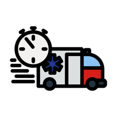 Poster - Fast Ambulance Car Icon