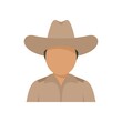 © anatolir - Cowboy icon flat isolated vector