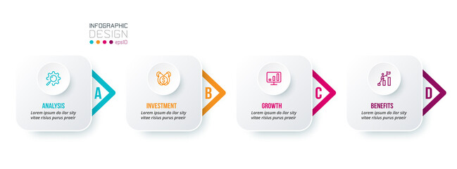 Infographic template business concept  with option.