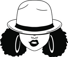 Silhouette Black, Woman With Hat Free Stock Photo - Public Domain Pictures