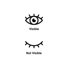 Poster - visible and not visible icon illustration design, modern eye symbol template vector