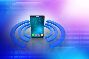 Poster - 3d rendering mobile phone data
