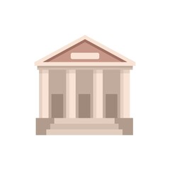 Poster - judge building icon flat isolated vector