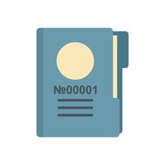 Poster - prison folder icon flat isolated vector