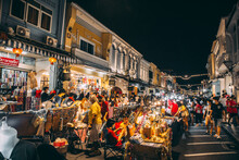 Phuket Old Town Night Market In Thailand, South East Asia