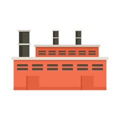 Poster - Earth recycle factory icon flat isolated vector