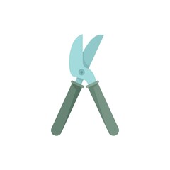 Poster - secateur icon flat isolated vector