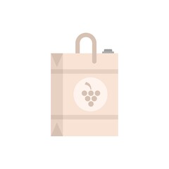 Sticker - Wine package icon flat isolated vector