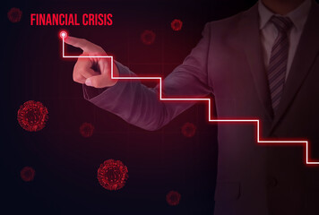 Poster - Covid-19 Created Financial Crisis in the Whole World Economy. Coronavirus Destroyed economies