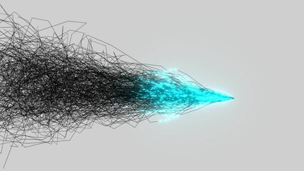 Fototapete - Abstract glowing light lines sparkling energy background 3D rendering