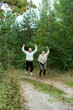 © aletia2011 - Portrait of old couple walking in autumn forest