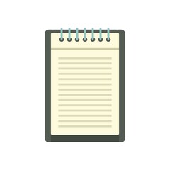 Poster - Office manager notepad icon flat isolated vector