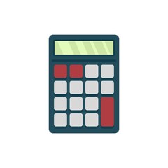 Poster - Office manager calculator icon flat isolated vector