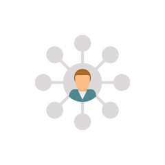 Poster - Affiliate marketing scheme icon flat isolated vector