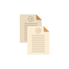 Poster - marketing rights document icon flat isolated vector