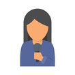© anatolir - Tv reporter icon flat isolated vector